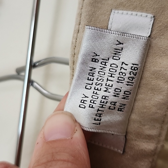 Newport News genuine leather beige Bootcut pants pockets women's size 4 - Picture 8 of 10